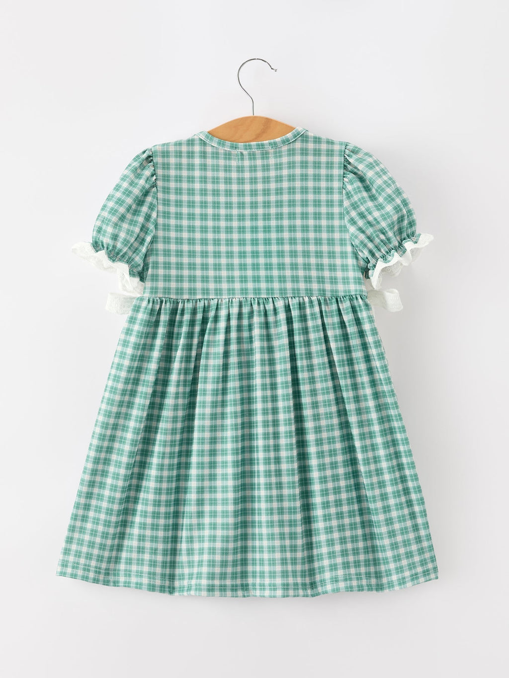 Western Plaid Horse Embroidered Girl Dress - Quarter Circle AK Boutique