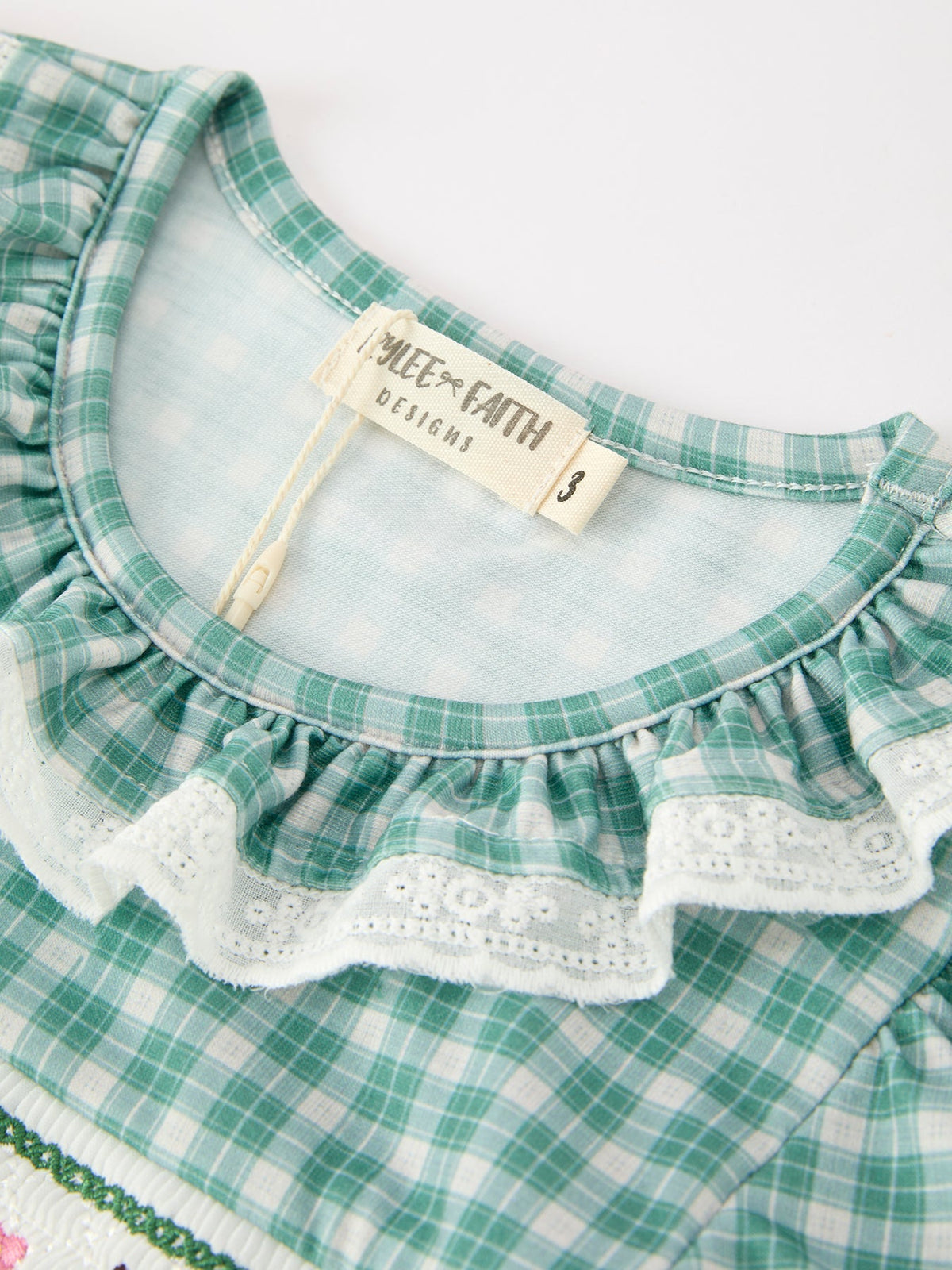 Western Plaid Horse Embroidered Girl Dress - Quarter Circle AK Boutique