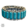 Western rectangle stone bracelet - LC - Quarter Circle AK Boutique