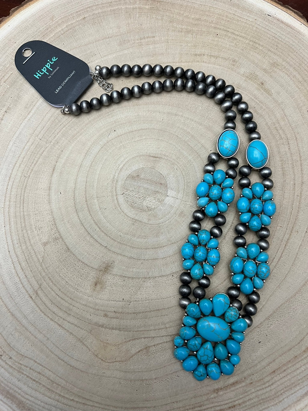 Western Squash Faux Statement Necklace - 21 inch