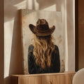 Wild West Blonde in Denim and Hat - Quarter Circle AK Boutique