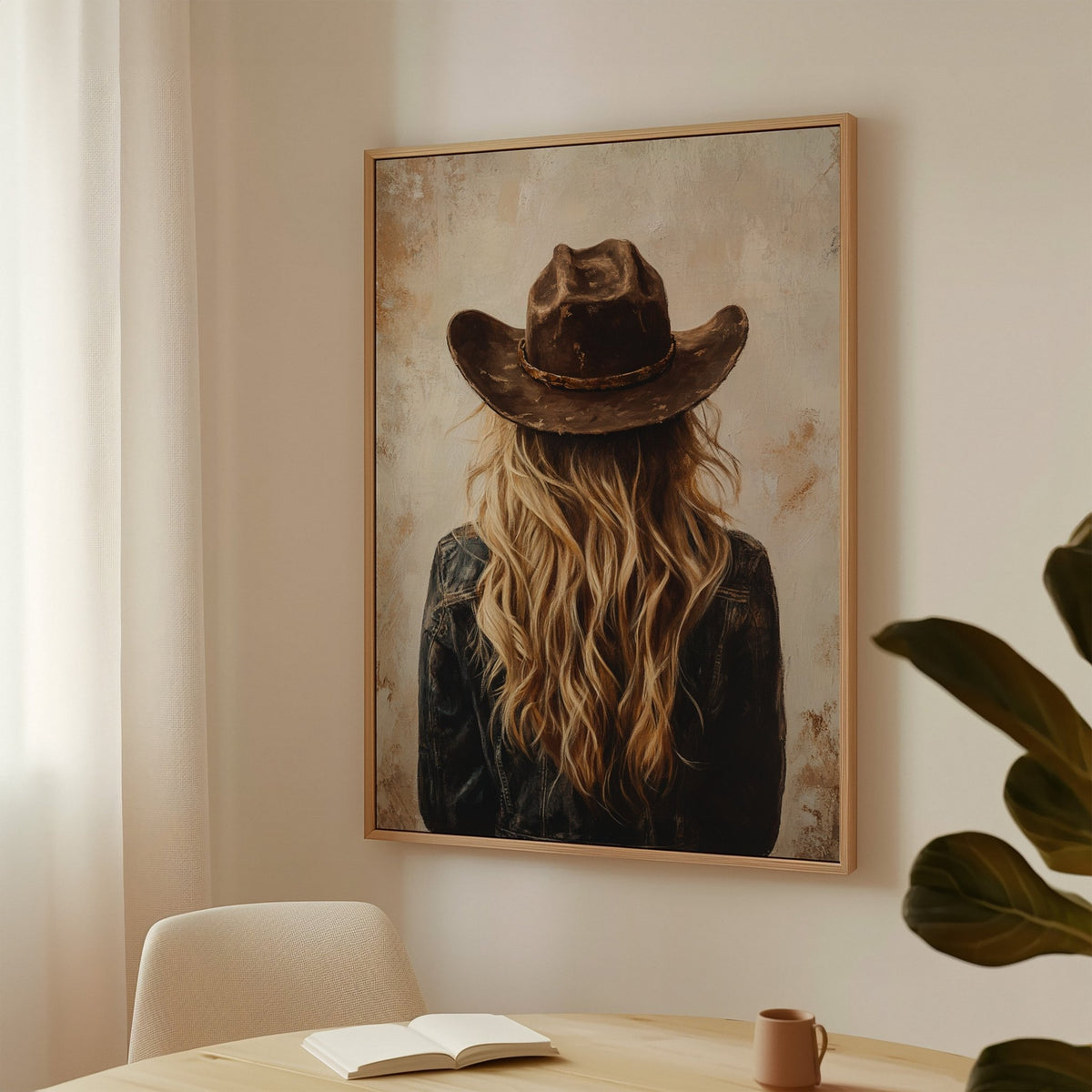 Wild West Blonde in Denim and Hat - Quarter Circle AK Boutique