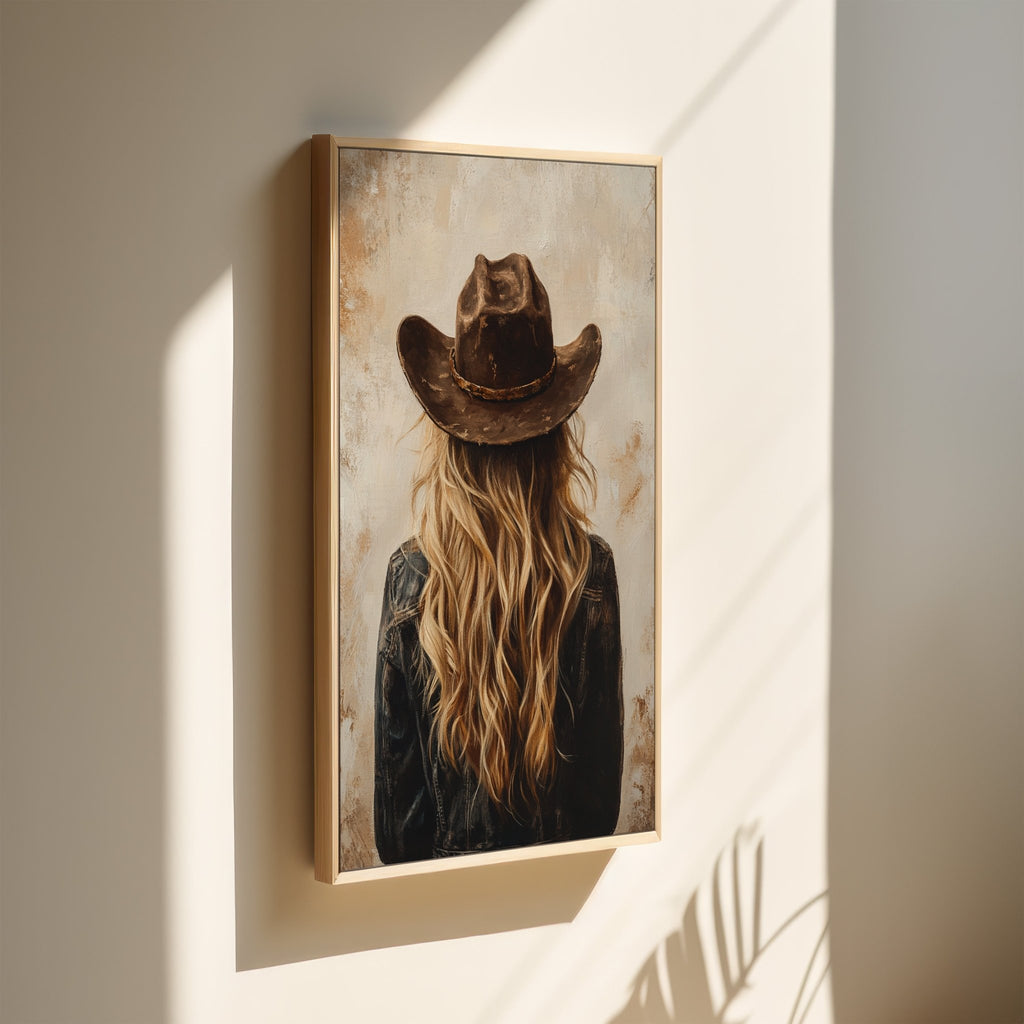 Wild West Blonde in Denim and Hat - Quarter Circle AK Boutique