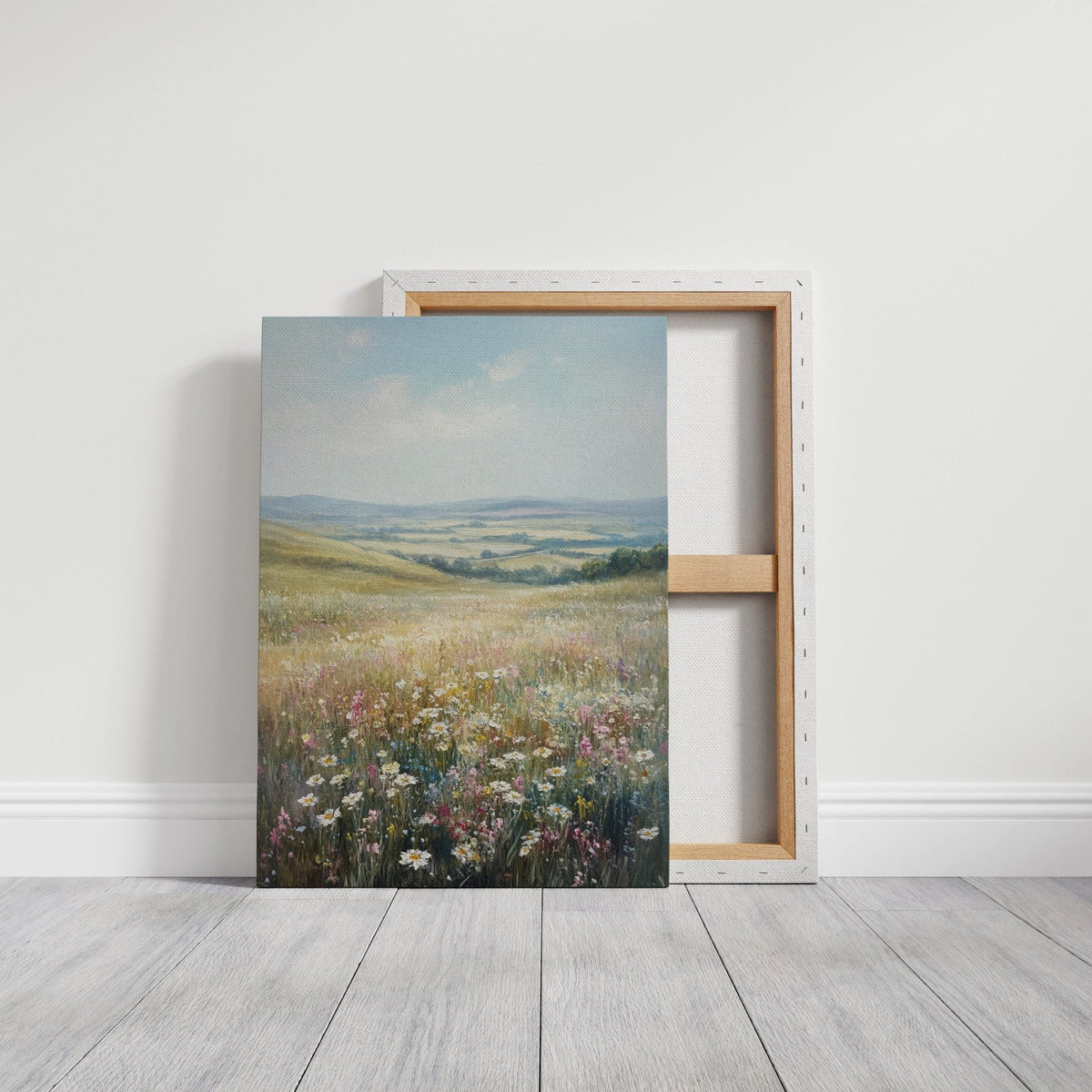 Wildflower Meadow Landscape – Serene Summer Countryside Wall Art Print - Quarter Circle AK Boutique