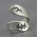 Winding Mountain Forest Ring - Quarter Circle AK Boutique