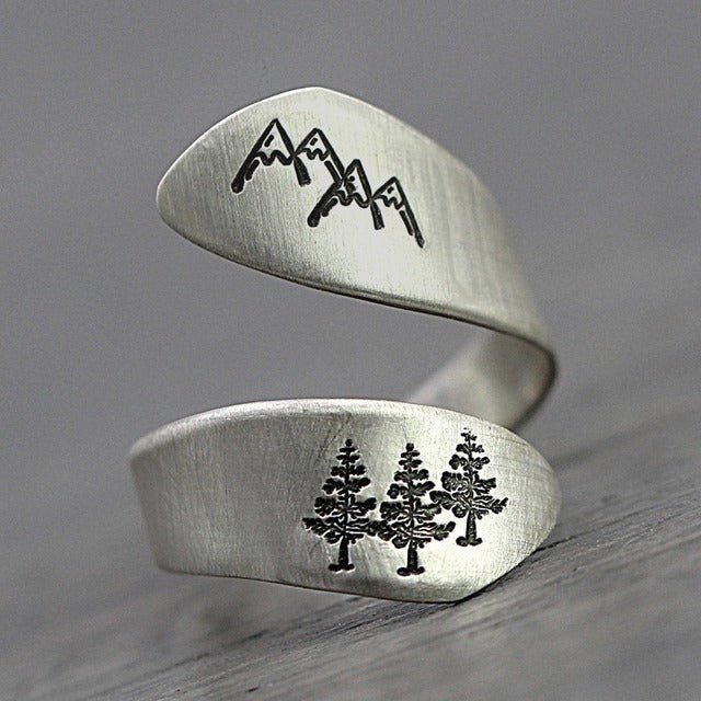 Winding Mountain Forest Ring - Quarter Circle AK Boutique