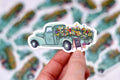 Antique Flower Truck Sticker, 1.25x3 in.