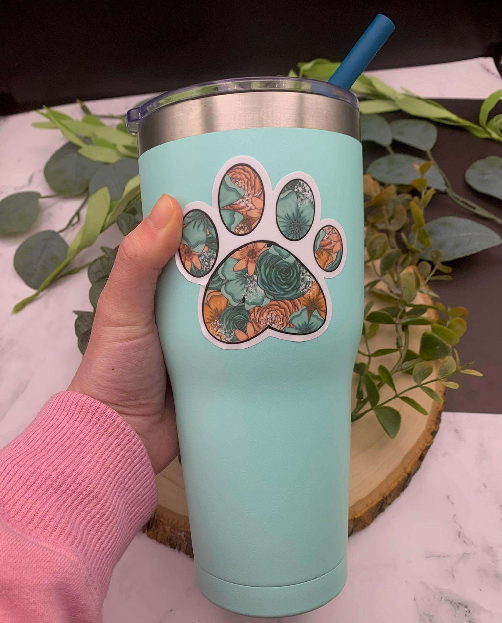 Paw Print Sticker, 3x3 in.