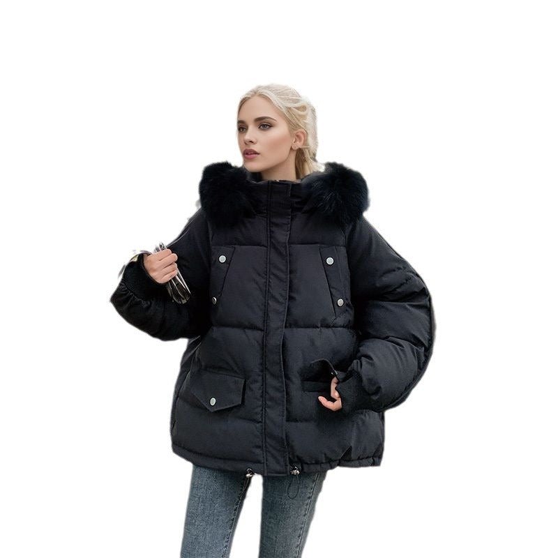 Women's Loose-Fitting Padded Winter CoatPadded Jacket - Quarter Circle AK Boutique