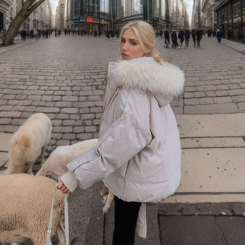 Women's Loose-Fitting Padded Winter CoatPadded Jacket - Quarter Circle AK Boutique