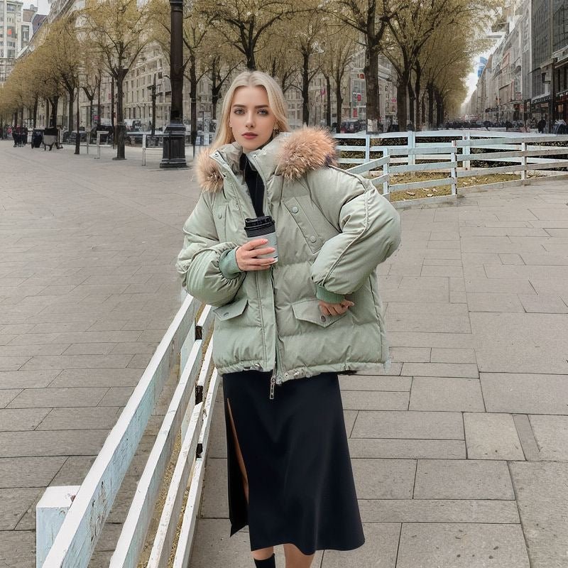 Women's Loose-Fitting Padded Winter CoatPadded Jacket - Quarter Circle AK Boutique