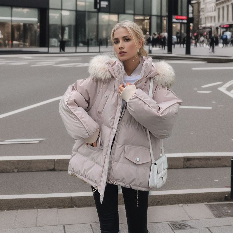 Women's Loose-Fitting Padded Winter CoatPadded Jacket - Quarter Circle AK Boutique