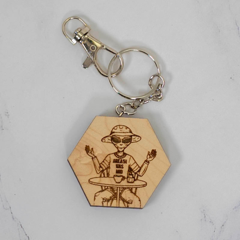 Wood Keychain | Area 51