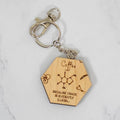 Wood Keychain | Caffeine - Quarter Circle AK Boutique