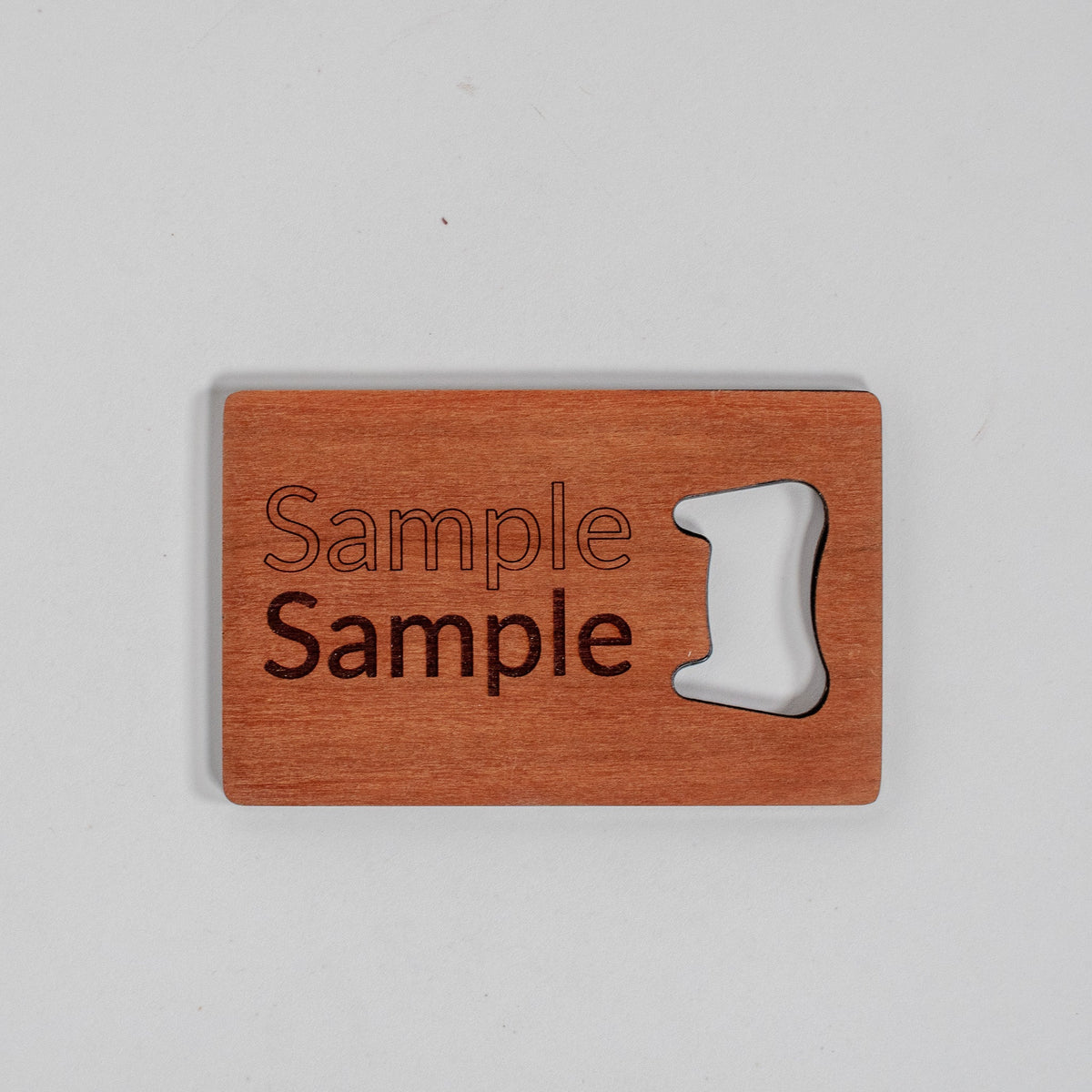 Wood Veneer Wallet Bottle Opener - Quarter Circle AK Boutique