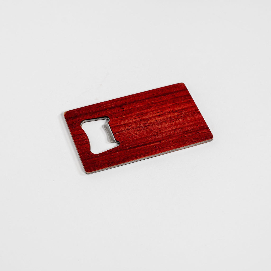 Wood Veneer Wallet Bottle Opener - Quarter Circle AK Boutique
