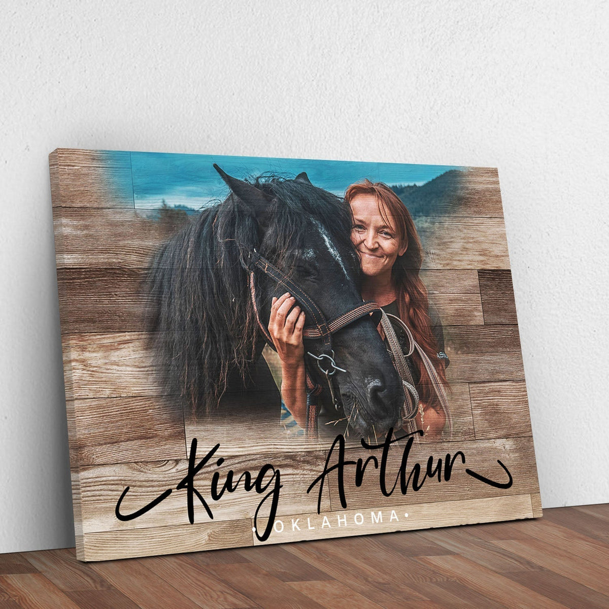 Wooden Animal Portrait Sign - Quarter Circle AK Boutique
