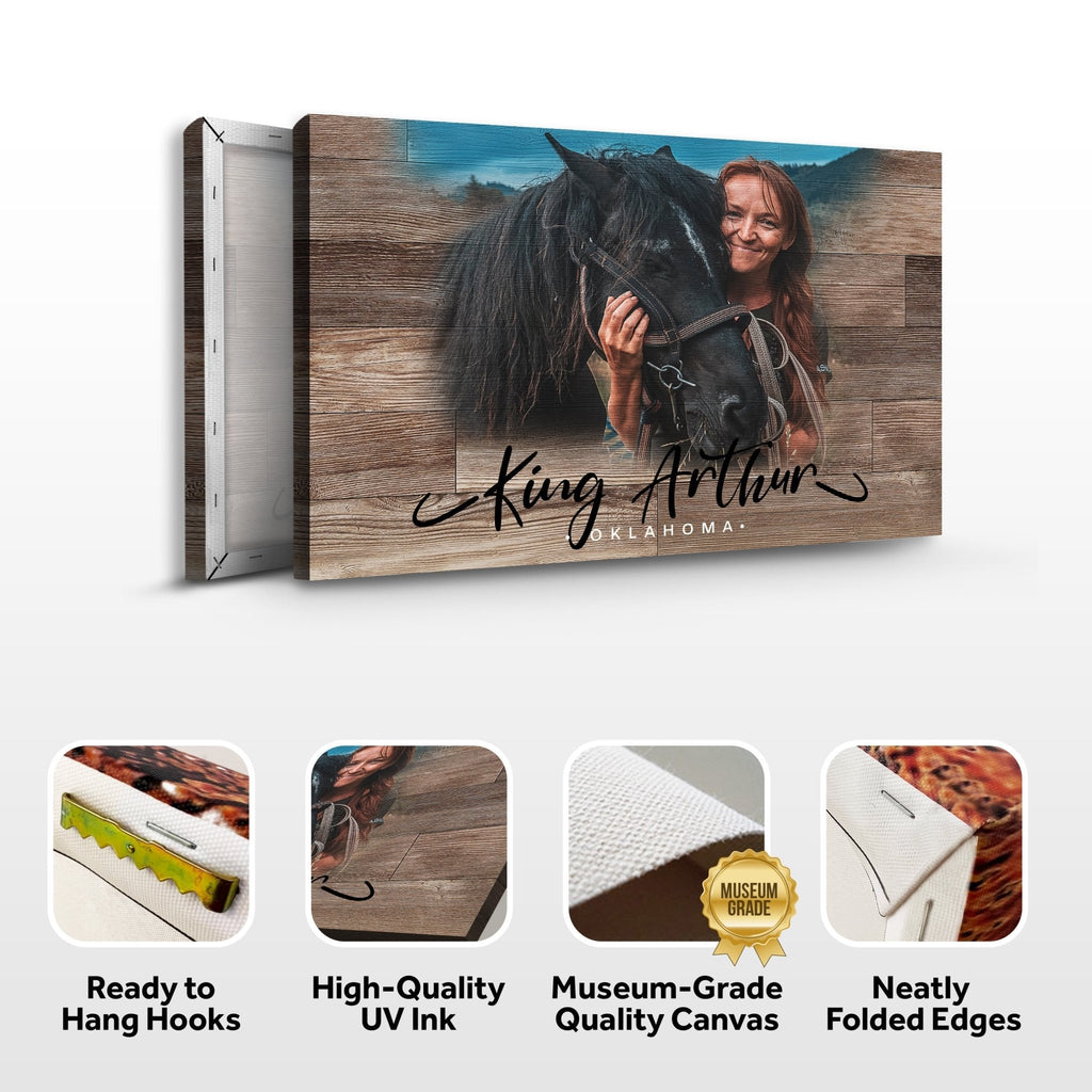 Wooden Animal Portrait Sign - Quarter Circle AK Boutique