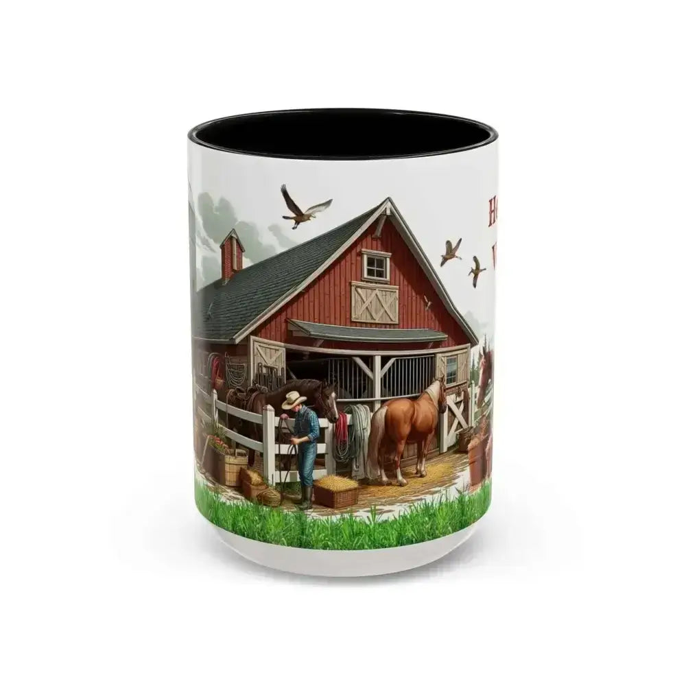 Working Rancher Coffee Mug, Cowgirl No Vacation Coffee Mug