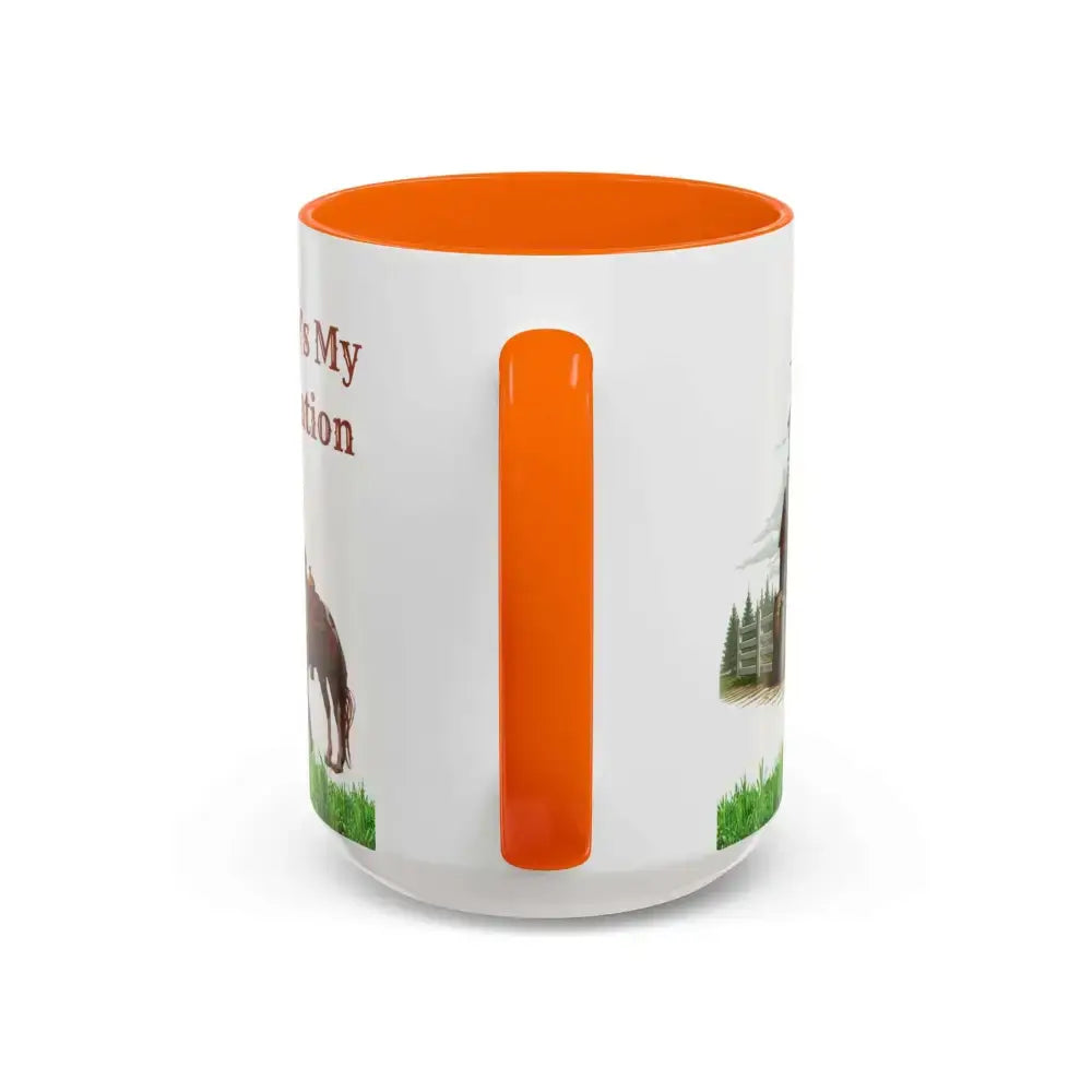 Working Rancher Coffee Mug, Cowgirl No Vacation Coffee Mug