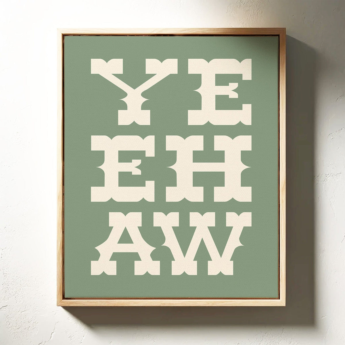 YEEHAW Western Typography Print – Rustic Country Wall Art - Quarter Circle AK Boutique