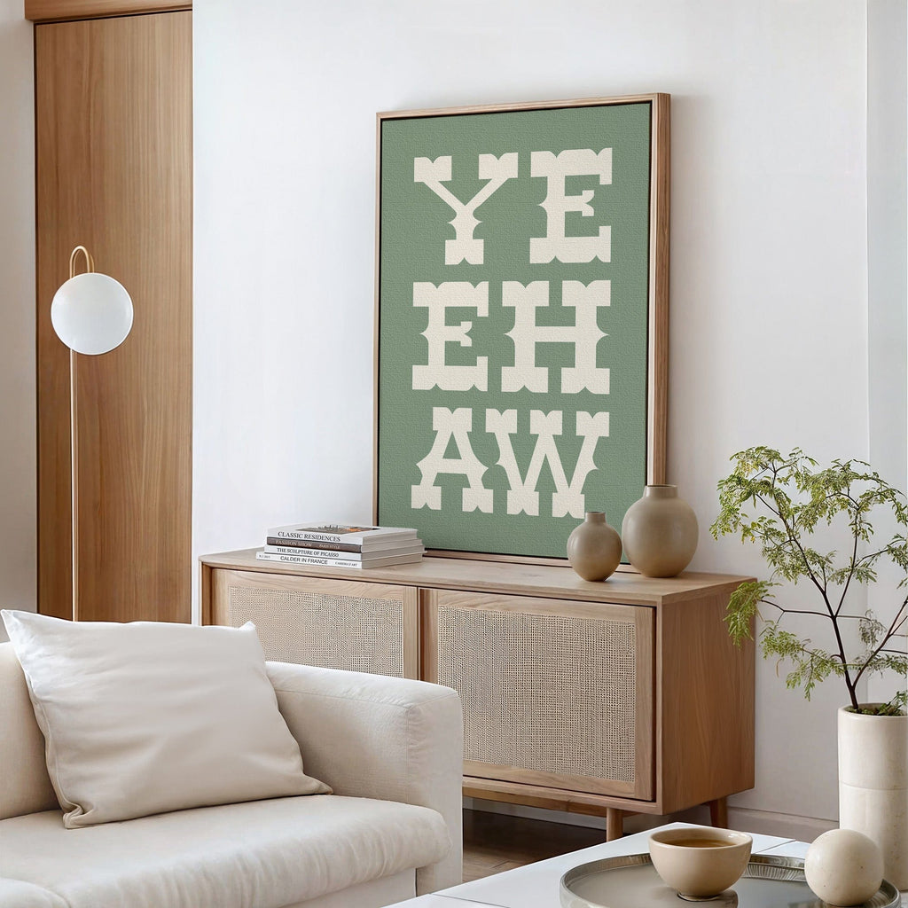 YEEHAW Western Typography Print – Rustic Country Wall Art - Quarter Circle AK Boutique