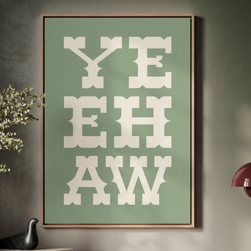 YEEHAW Western Typography Print – Rustic Country Wall Art - Quarter Circle AK Boutique