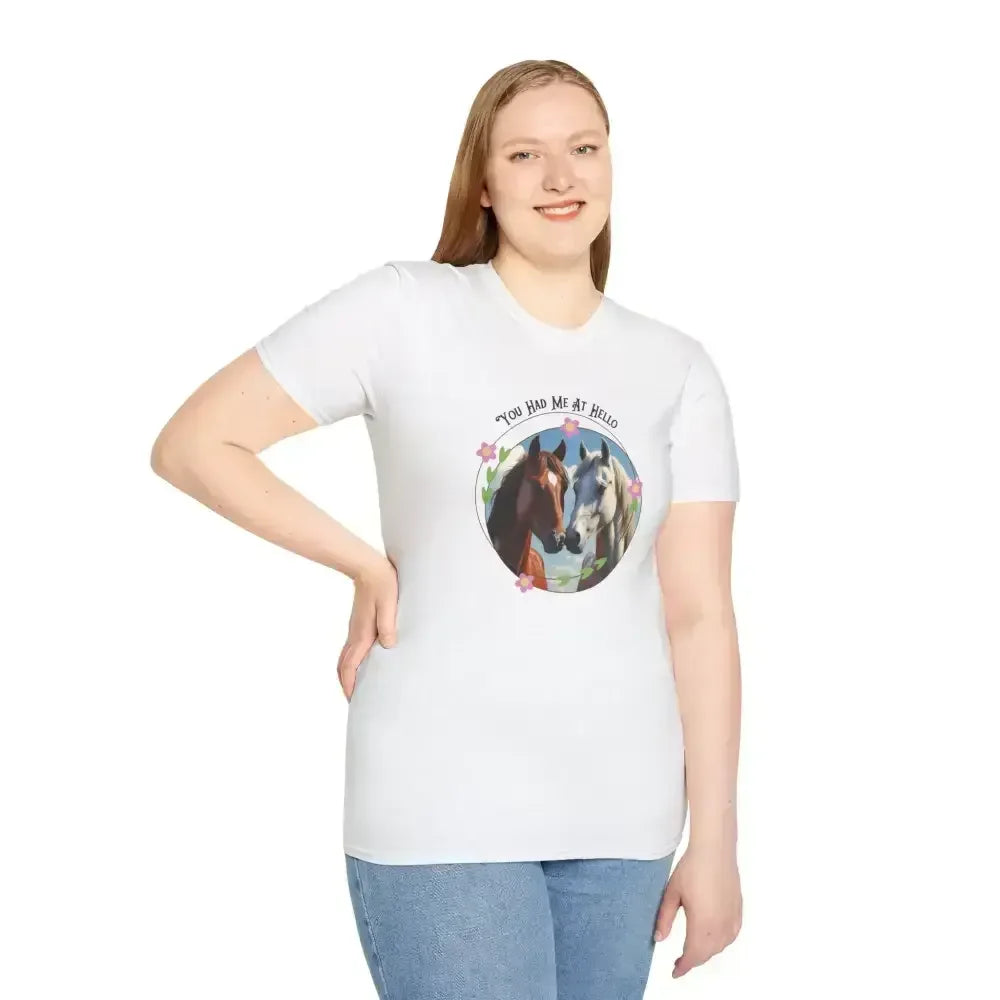Equestrian T-Shirt, You Had Me at Hello Tee, Horse Lover Gift