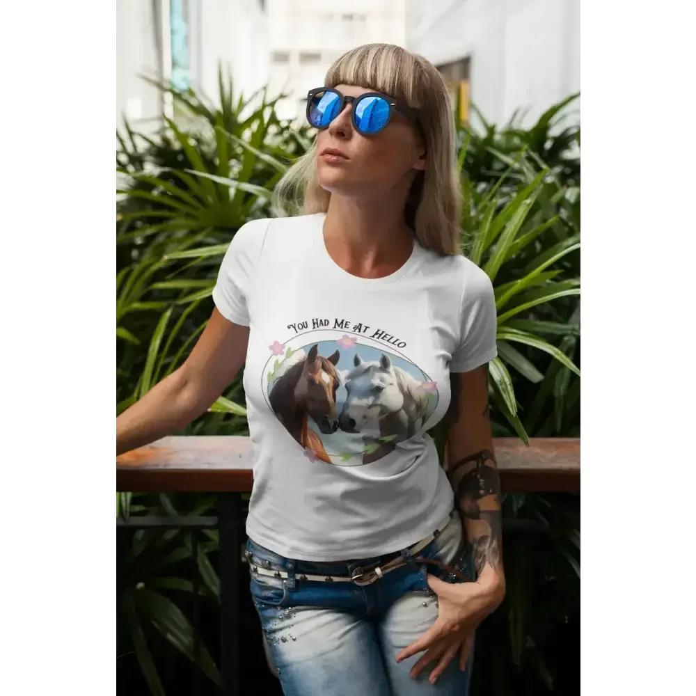 Equestrian T-Shirt, You Had Me at Hello Tee, Horse Lover Gift