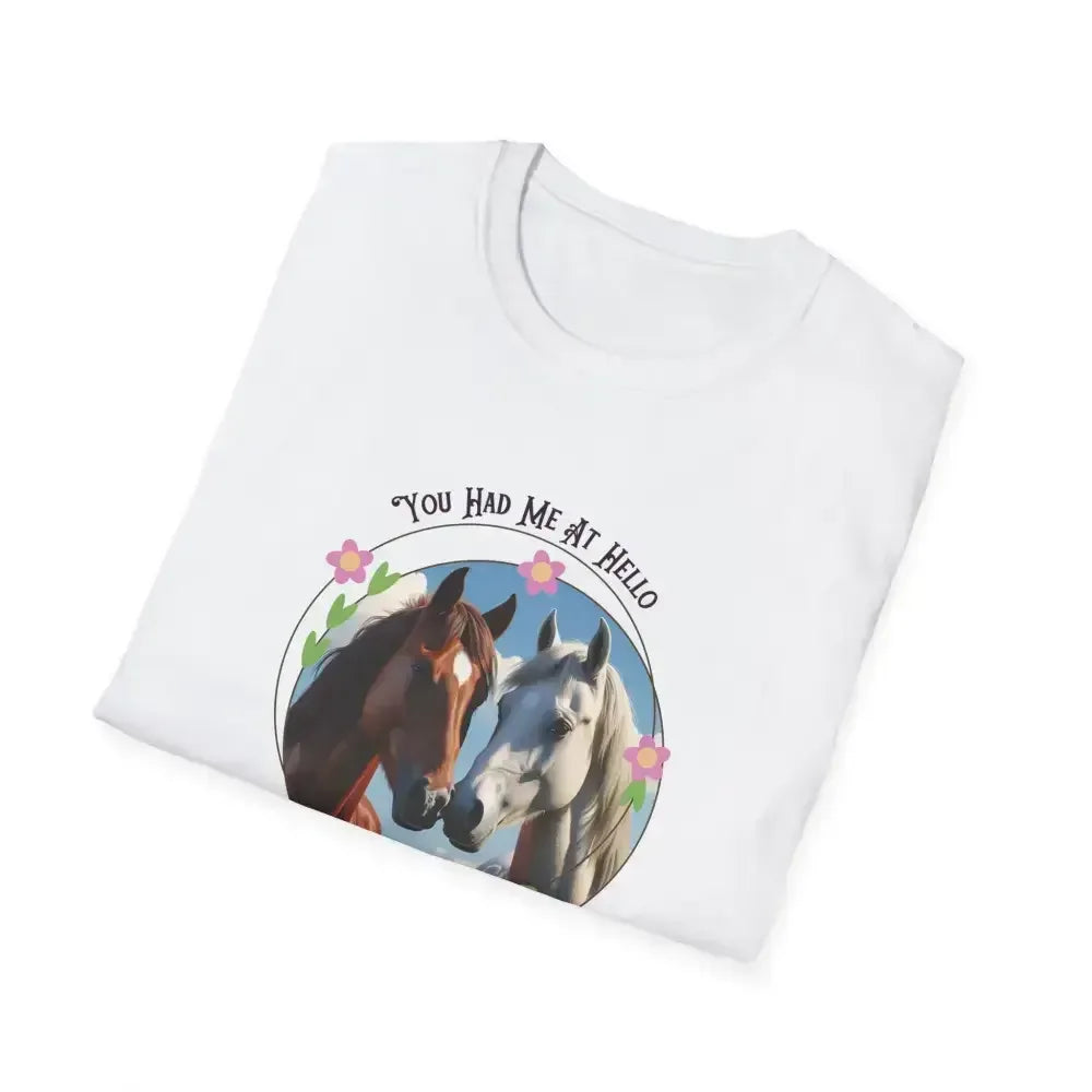 Equestrian T-Shirt, You Had Me at Hello Tee, Horse Lover Gift