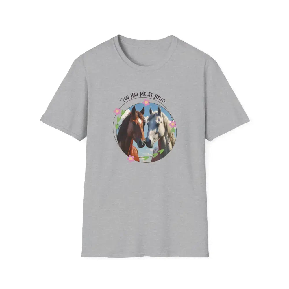 You Had Me at Hello Tee, Equestrian T-Shirt, Horse Lover Gift