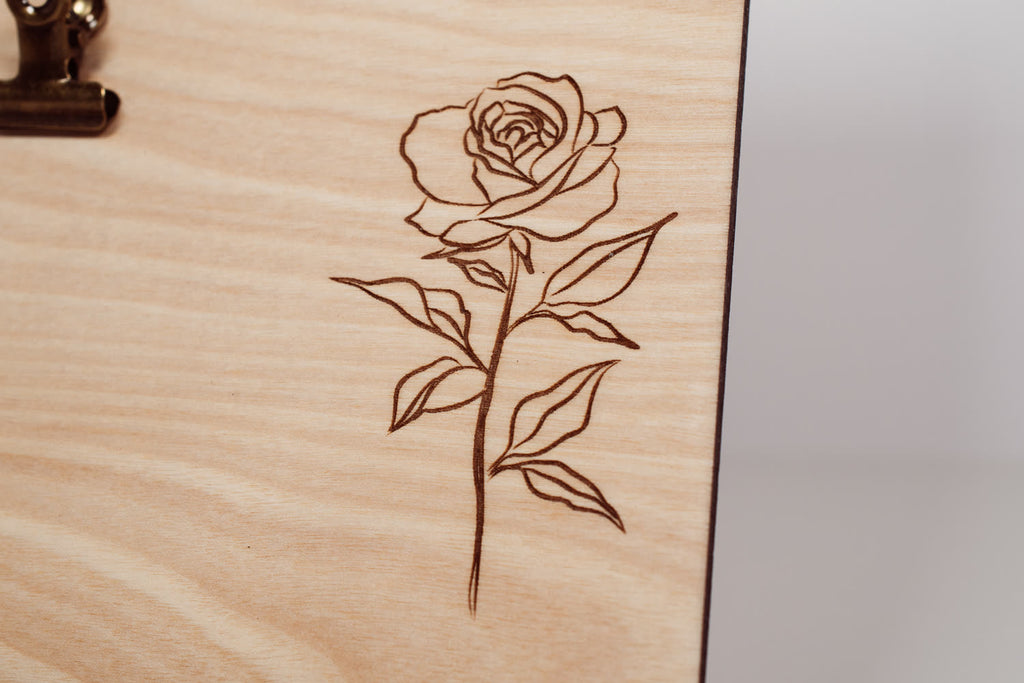 Wooden Message Board with Clip