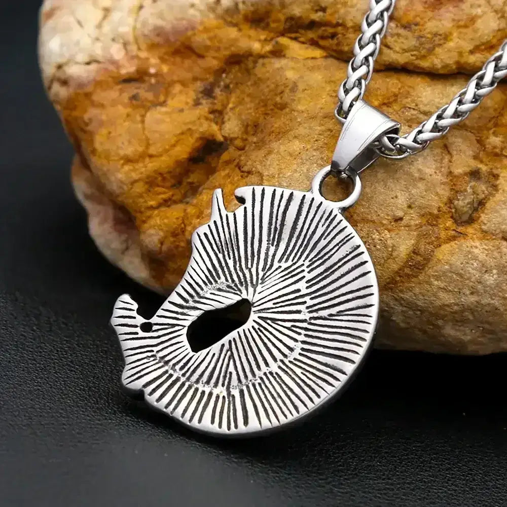 Youth Unicorn Necklace, Stainless Steel Moon Pendant Necklace